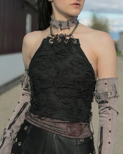 OOAK Chain Reaction Halter Top #1