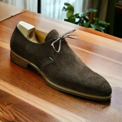 Handmade Men's Brown Suede Loafer Shoes ,Designer Dress Tassel Shoes