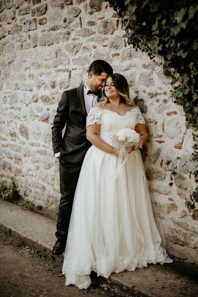 Plus Size Off the Shoulder Lace Wedding Dress Bridal Gowns