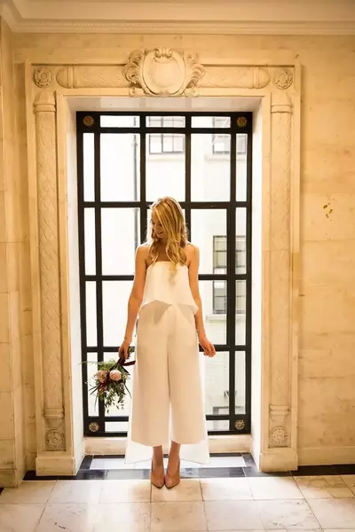 Simple Boho Beach Wedding Jumpsut Bridal Jumpsuit