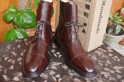 Handmade Dark Brown Leather Jodhpur Boot
