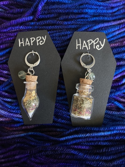 Happy Witch Jar Stitch Marker