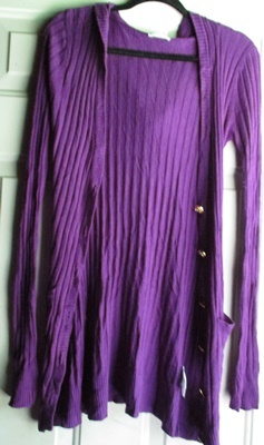 Purple Button Down Sweater Dress Sz. M
