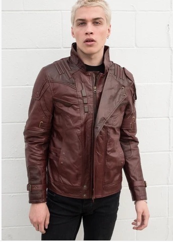 Hand made men leather jacket, Model Jacket