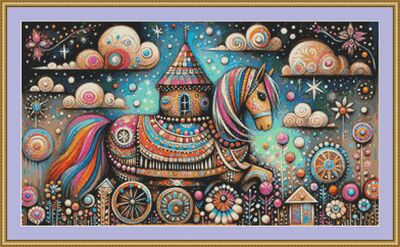 Whimsical Horse Cross Stitch Pattern
