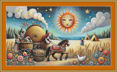Whimsical Farming Cross Stitch Pattern