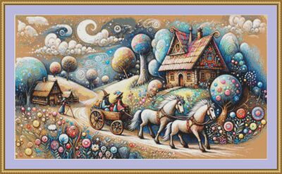 Whimsical Farm Cross Stitch Pattern