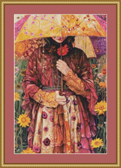 Under An Umbrella Cross Stitch Pattern