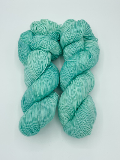 Spearmint Hand Dyed Fingering Weight Sock Yarn