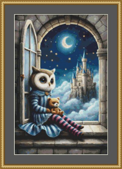 Teddy Bear And Owl Cross Stitch Pattern