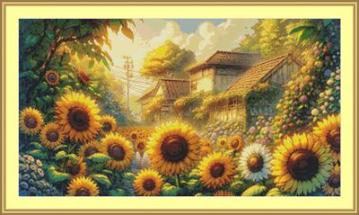 Sunflowers Cross Stitch Pattern