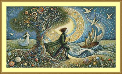 Night Sky Cross Stitch Pattern