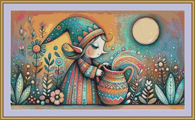 Magical Elf Cross Stitch Pattern