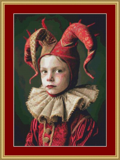 Little Jester Cross Stitch Pattern