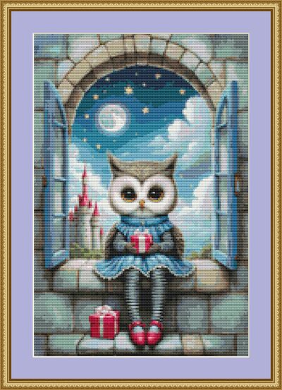 Gifts Owl Cross Stitch Pattern