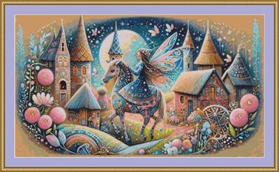 Fairy On A Horse Cross Stitch Pattern