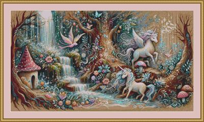 Enchanted Unicorns Cross Stitch Pattern