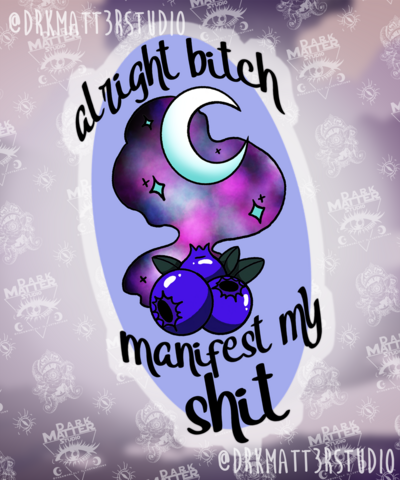 Blueberry Moon Manifestations | Vinyl Stickers