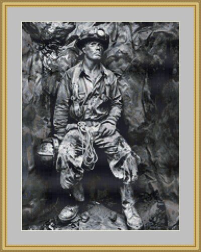 Coal Miner Cross Stitch Pattern
