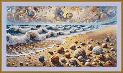Beach Waves Cross Stitch Pattern