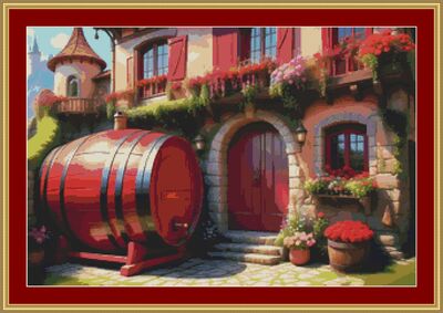 Barrel House Cross Stitch Pattern