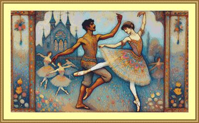 Ballet Dancers Cross Stitch Pattern