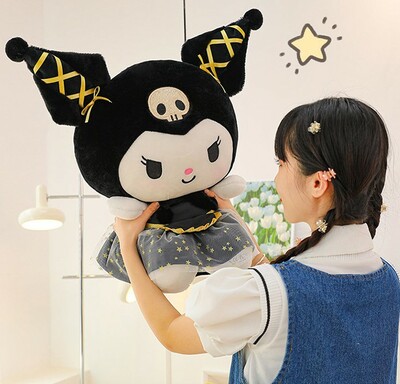 Gothic Black Kuromi Plush Toy