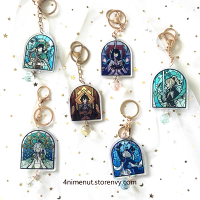 Genshin Impact Stained Glass Acrylic Charms