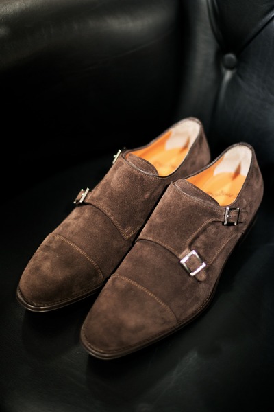 Masterclass Handmade Brown Finish Formal Monk Strap Shoes
