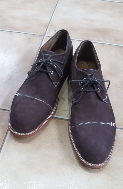 Crafted Leather Custom Made Genuine Leather Oxford Lace up Dress Shoes with Matching Belt