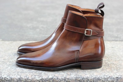 Mens Handmade Brown Leather Jodhpurs Buckle Boot