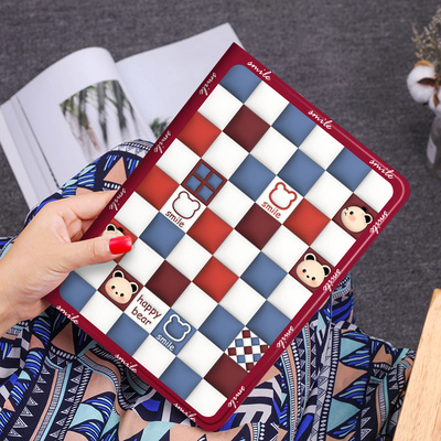Plaid bear pattern cover for ipad mini new ipad air pro ipmc303 - Thumbnail 2