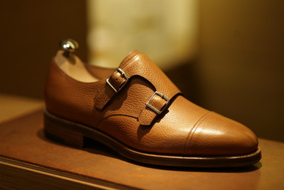 Handmade Brown Formal Wear Double Monk Strap Dress Shoes Men's Double Buckle Shoes Edition