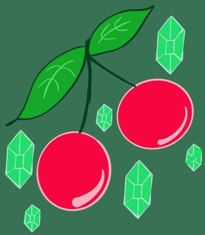 Emerald Cherry Splash Sleeping Bonnet