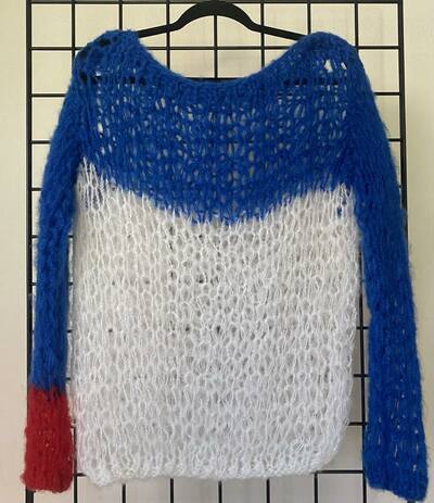 FAUX MOHAIR SWEATER (MEDIUM) VEGAN