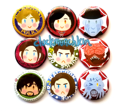 Resident Evil 1.5 Inch Pin Buttons