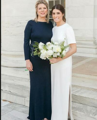 Navy Blue Mother Dresses Simple Long Sleeve Wedding Guest Mother Of the Bride /Groom Formal Dress