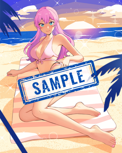 More than a Married Couple but not Lovers "Akari Watanabe" Swimsuit Version *HOLOGRAPHIC* Autographed Print