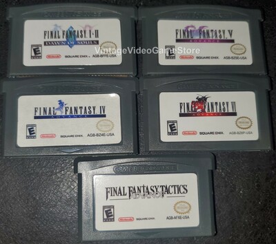 Final Fantasy 1 & 2 Dawn of Souls, IV, V, VI, Tactics Advance GBA Video Game Boy Advance Nintendo