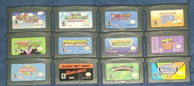 Super Mario Advance 1 2 3 4 Brothers Mario Kart Party Superstar Saga Mario vs DK GBA Video Game Boy Advance Nintendo