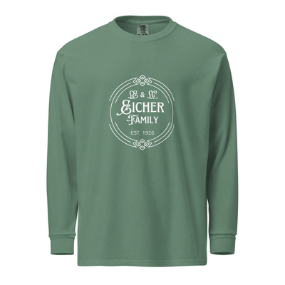 Eicher Printed Garment-dyed heavyweight long-sleeve shirt