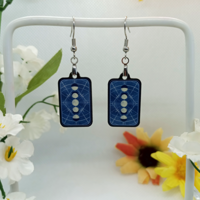 Moon Phase Tarot Card Earrings