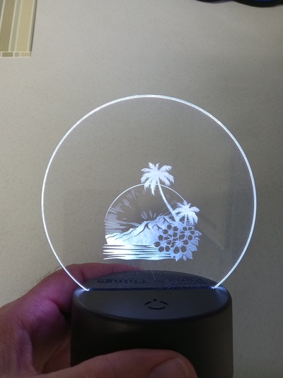 #227 Small Beach Acrylic Sign