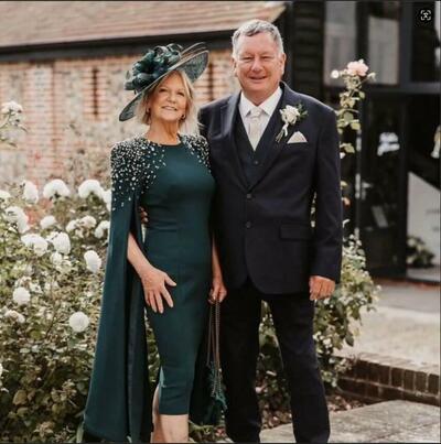 Green Mother Dresses Simple Tea-length Beading Crystals Wedding Guest Mother Of the Bride /Groom Formal Dress