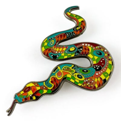 Rainbow serpent - enamel pin - limited edition 150 - Thumbnail 3