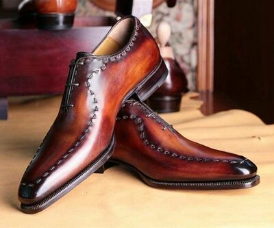 Remarkable Outstanding Patina Finishing Handmade Formal Shoes For Men