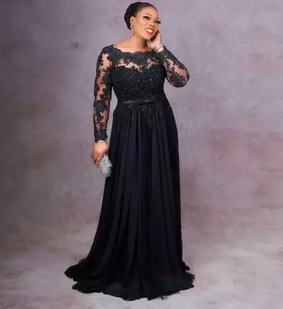 Mother's Dresses Mother Of the Bride/Groom Dress Plus Size Formal New Prom Party Gown Custom Lace Up Zipper Applique Scoop Long Sleeve