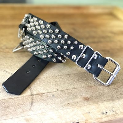 1.5" wide 3-2-3 Short British Stud Belt W/ keyring options