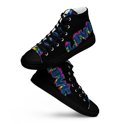 Grunge Love Mens high top canvas shoes