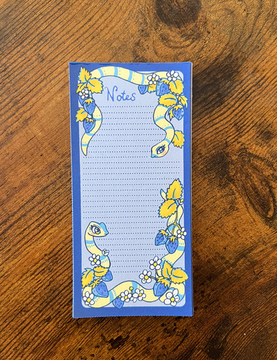 Sapphire Strawberry Snake Memo Pad